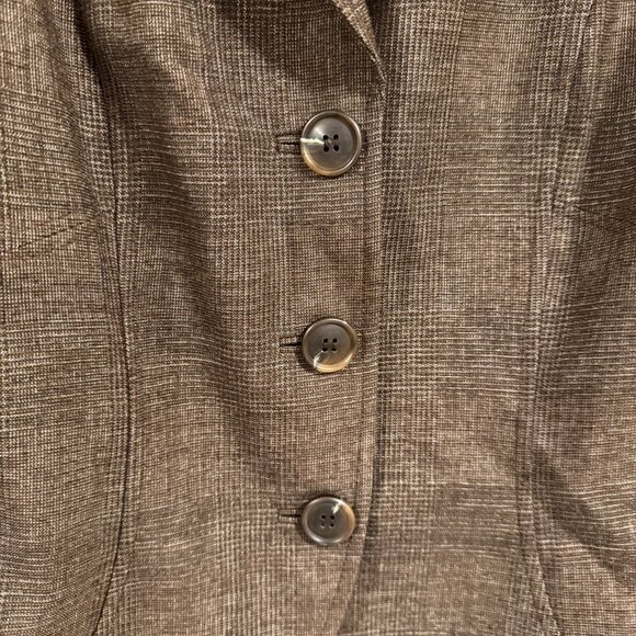 Lafayette 148 New York‎ Brown Wool Blend Blazer Size 8 - Picture 2 of 7